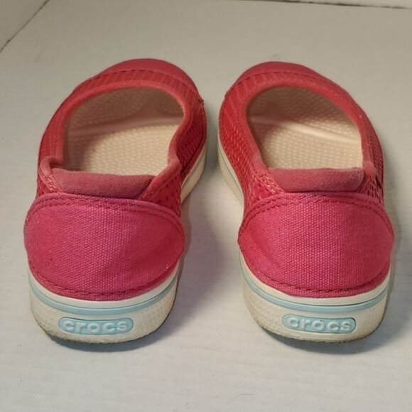 Crocs Shoes Flats MARY JANES Slip on CrosMesh Hover Pink Women's WOMAN'S Size 6 - Picture 5 of 9